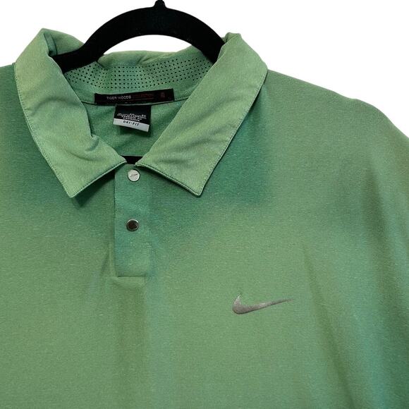 Nike Golf Tiger Woods Collection Ombre Short Sleeve Polo Shirt Men's Sz XL Green - Picture 4 of 8